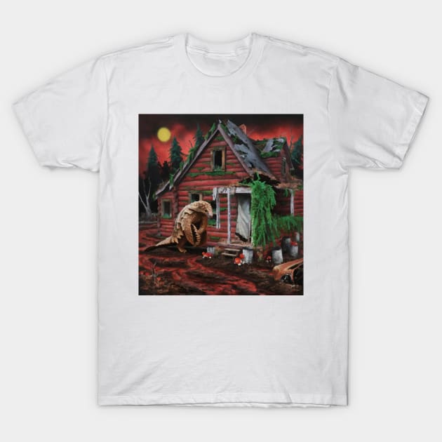 AI generated Pangolin touring abandoned house T-Shirt by Catbrat